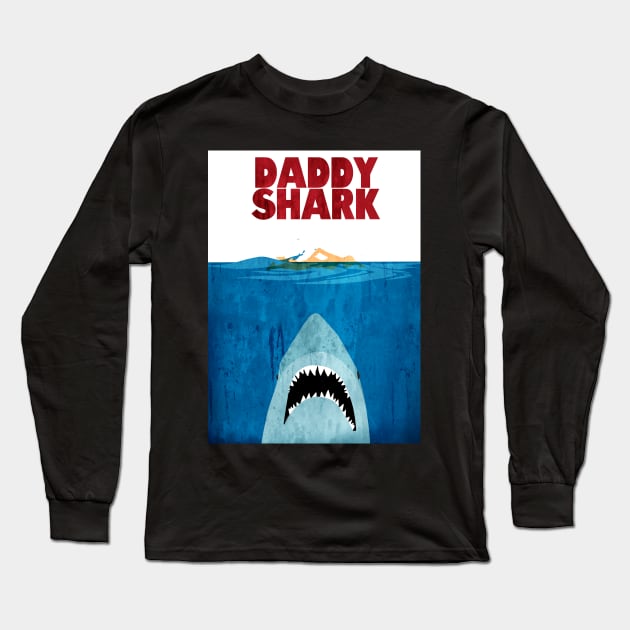 Daddy Shark Parody by histrionicole Long Sleeve T-Shirt by iconicole